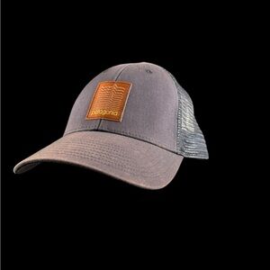 Patagonia Blue Faded Trucker Hat Adjustable Mesh Back Patch Logo.